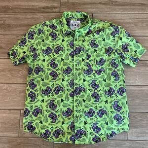 Toppling Goliath Pseudo Sue T Rex Hawaiian Style Button Down Shirt Short Sleeve